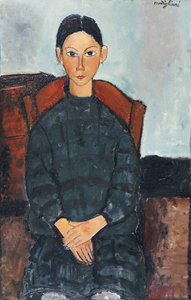 全体的に黒の少女1918 作： Amedeo Modigliani