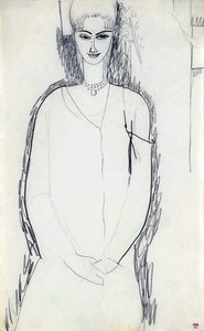アンナアフマトヴァ、1911年 作： Amedeo Modigliani