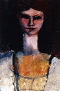 若い女性の胸像;若い女性の胸像、1910〜11年 作： Amedeo Modigliani