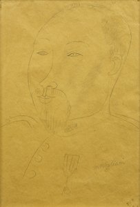 兵士としてのギヨーム・アポリネール;兵士としてのギヨーム・アポリネール、 作： Amedeo Modigliani