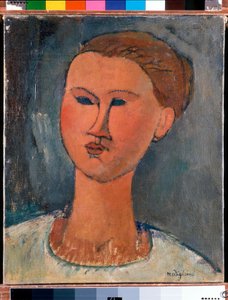 お嬢様の頭 作： Amedeo Modigliani