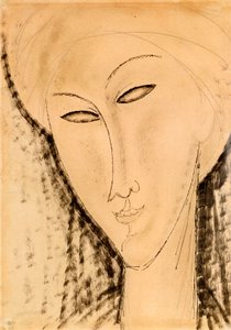 女性の頭 作： Amedeo Modigliani