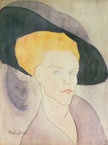 帽子をかぶった女性の頭、1907