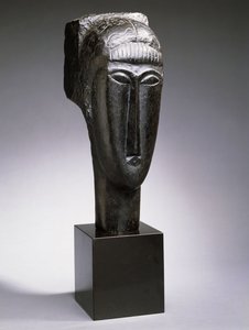 フリンジのある女性の頭; Tete de Femme a la Frange、1912 作： Amedeo Modigliani