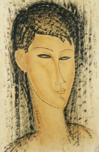 若い女性の頭;若い女性の頭、1914 作： Amedeo Modigliani