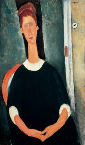 ジャンヌ・エビュテルヌ（キャンバスに油彩） 作： Amedeo Modigliani