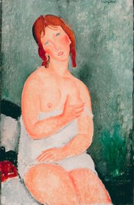 シャツを着た若い女性 - アメデオ・モディリアーニ (1884-1920) の絵画