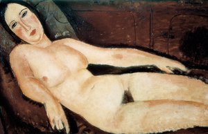 ソファの上の裸アメデオ・モディリアーニ（1884-1920）の絵画
