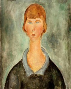 若い女性の肖像画 作： Amedeo Modigliani