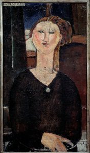 アントニアの肖像 絵画 アメデオ・モディリアーニ（1884-1920） 1915年 日0,82x0,46 m パリ、オランジュリー美術館 作： Amedeo Modigliani