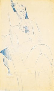 ジャン・コクトーの肖像、c。 1916 作： Amedeo Modigliani
