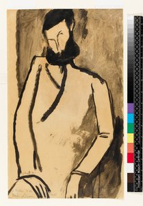 ひげを生やした男の肖像、1909 作： Amedeo Modigliani