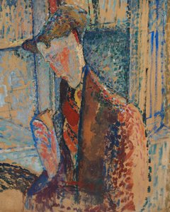 レヴェリー（フランクバーティハヴィランドの肖像画の研究）、1914年（ダンボールに油とグラファイト）