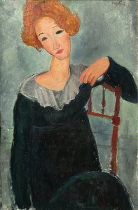 赤髪の女性。 1917
