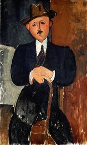 着席男 作： Amedeo Modigliani