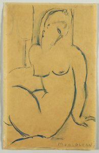 着席女性、1914 作： Amedeo Modigliani