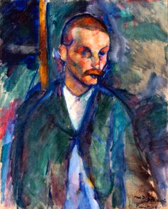 リヴォルノの乞食」1909年8月（油彩・キャンバス 作： Amedeo Modigliani