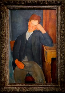 若い見習い、1918-19年頃（キャンバスに油彩） 作： Amedeo Modigliani