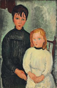 二人の女の子;二人の女の子、1918 作： Amedeo Modigliani