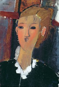 小さなラフの中の若い女性 作： Amedeo Modigliani