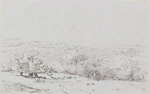 ブロムリー・ヒルへの馬車のアプローチ、1803年頃（銅版画 作： Amelia Long