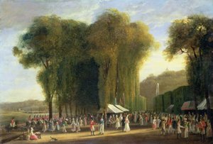 St. CloudのFêtede Fete：1815年9月の任務中のイギリス軍（パネル） 作： Amelia Long