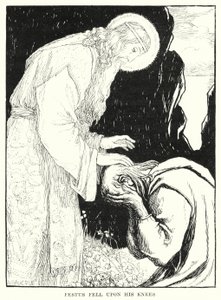 フェストゥスはひざまずいた（彫刻 作： Amelia M. (attr.to) Bowerley or Bauerle