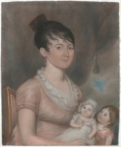 アンナ・マーガレット・ブレイクと2人の子供 作： American 19th Century