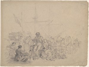 ドックサイド シーン 作： American 19th Century