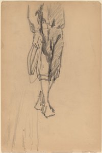 ニッカーズの男の子の部分的なスケッチ 作： American 19th Century