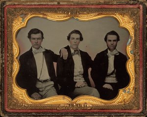 3 人の若い男性の肖像 作： American 19th Century