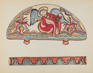 プレート 15: The Creation (Lunette): Portfolio "Spanish Colonial Designs of New Mexico" より 作： American 20th Century