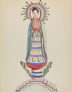 プレート 34: 光の聖母: ポートフォリオ「ニューメキシコのスペイン植民地時代のデザイン」より 作： American 20th Century