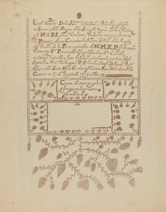 プレート 3: Pecos Book of Visitations: Portfolio "Spanish Colonial Designs of New Mexico" より 作： American 20th Century