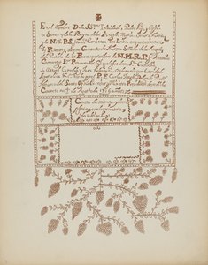 プレート 3: Pecos Book of Visitations: Portfolio "Spanish Colonial Designs of New Mexico" より 作： American 20th Century