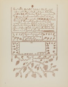 プレート 3: Pecos Book of Visitations: Portfolio "Spanish Colonial Designs of New Mexico" より 作： American 20th Century