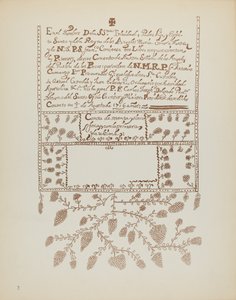 プレート 3: Pecos Book of Visitations: Portfolio "Spanish Colonial Designs of New Mexico" より 作： American 20th Century