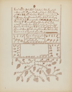プレート 3: Pecos Book of Visitations: Portfolio "Spanish Colonial Designs of New Mexico" より 作： American 20th Century