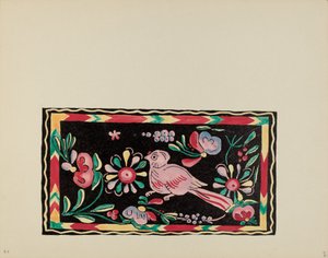 プレート 44: 塗装された胸のデザイン: ポートフォリオ「ニューメキシコのスペイン植民地時代のデザイン」より 作： American 20th Century