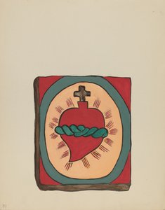 プレート 50: 聖心: ポートフォリオ「ニューメキシコのスペイン植民地時代のデザイン」より 作： American 20th Century