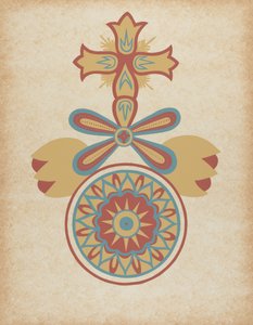 ポートフォリオ「Decorative Art of Spanish California」からのサンタバーバラ ミッション ドアウェイ デザイン