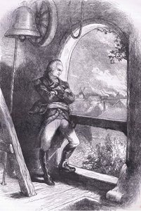 ニューイングランドを破壊するアーノルド（1900年頃、Cassell, Petter & Galpin社発行の「Cassells History of the United States」の挿絵）。 作： American English school