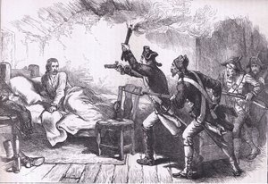 ウェストコット将軍の逮捕、1900年頃にCassell, Petter & Galpin社から出版されたCassells History of the United Statesに掲載されたイラスト(リトグラフ) 作： American English school