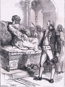 ベインブリッジ船長とアルジェの公使、1900年頃にCassell, Petter & Galpin社から出版された『Cassells History of the United States』の挿絵（リトグラフ）。 作： American English school