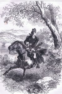 ベネディクト・アーノルドの逃亡（1900年頃、Cassell, Petter & Galpin社発行の『Cassells History of the United States』の挿絵）（リトグラフ 作： American English school