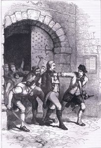 1900年頃にCassell, Petter & Galpin社から出版された『Cassells History of the United States』に掲載されたイラスト（リトグラフ）。 作： American English school