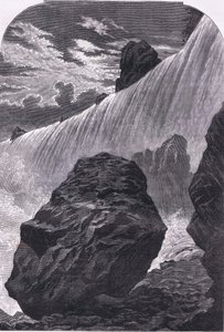 1900年頃にCassell, Petter & Galpin社から出版されたCassells History of the United Statesに掲載されたナイアガラの滝のイラスト（リトグラフ）。
