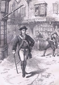 1900年頃にCassell, Petter & Galpin社から出版された『Cassells History of the United States』に掲載されたイラスト「The officer and the barber