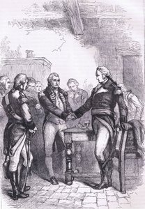 1900年頃、Cassell, Petter & Galpin社から出版されたCassells History of the United Statesに掲載されたワシントンのイラスト。 作： American English school