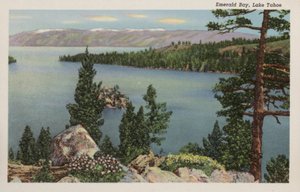 カリフォルニアタホ湖畔のエメラルド・ベイ（写真 作： American Photographer (after)